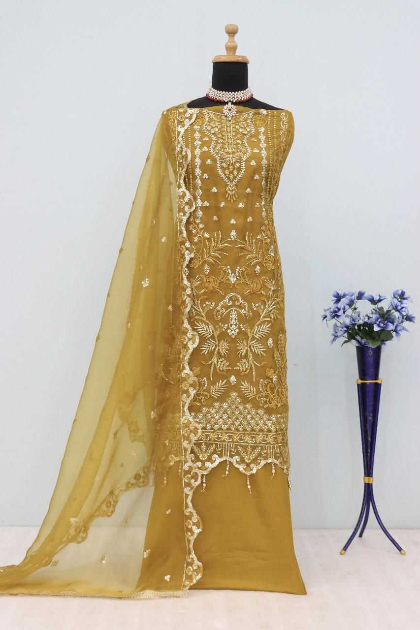 YNF Wholesale Organza Semi Stitched Suits KESH745 1305 | Surat Manufacturer