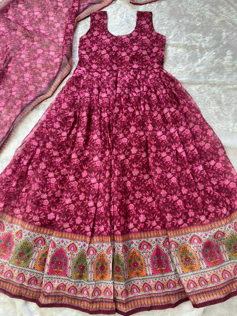 YNF Wholesale Organza Silk Printed Gowns KESH522 KR 116 | Surat Manufacturer