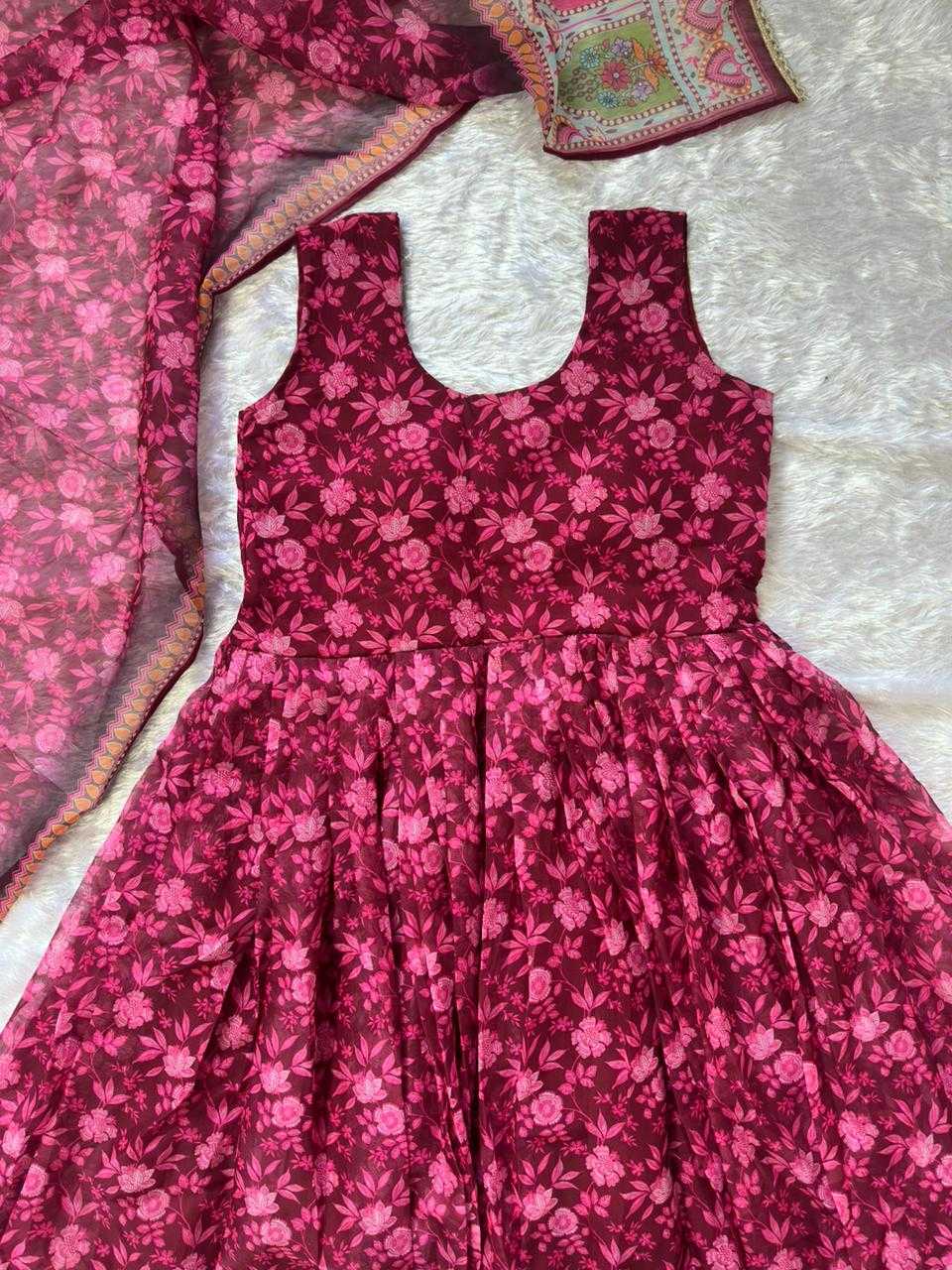 YNF Wholesale Organza Silk Printed Gowns KESH522 KR 116 | Surat Manufacturer
