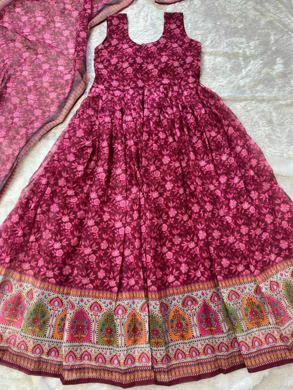 YNF Wholesale Organza Silk Printed Gowns KESH522 KR 116 | Surat Manufacturer
