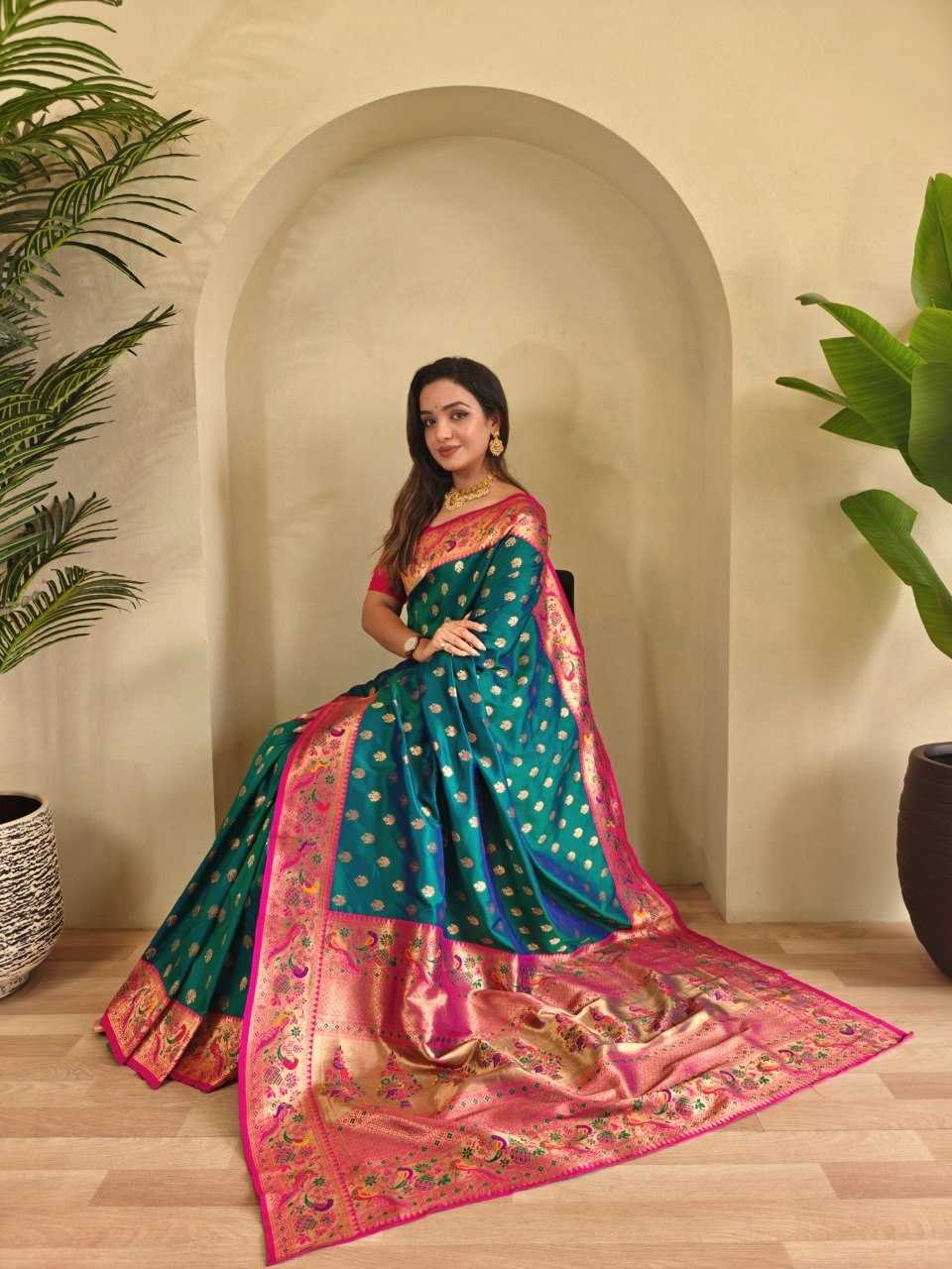 YNF Wholesale Paithani Silk Paithani Sarees KESH249 : Aanchal | Surat Manufacturer