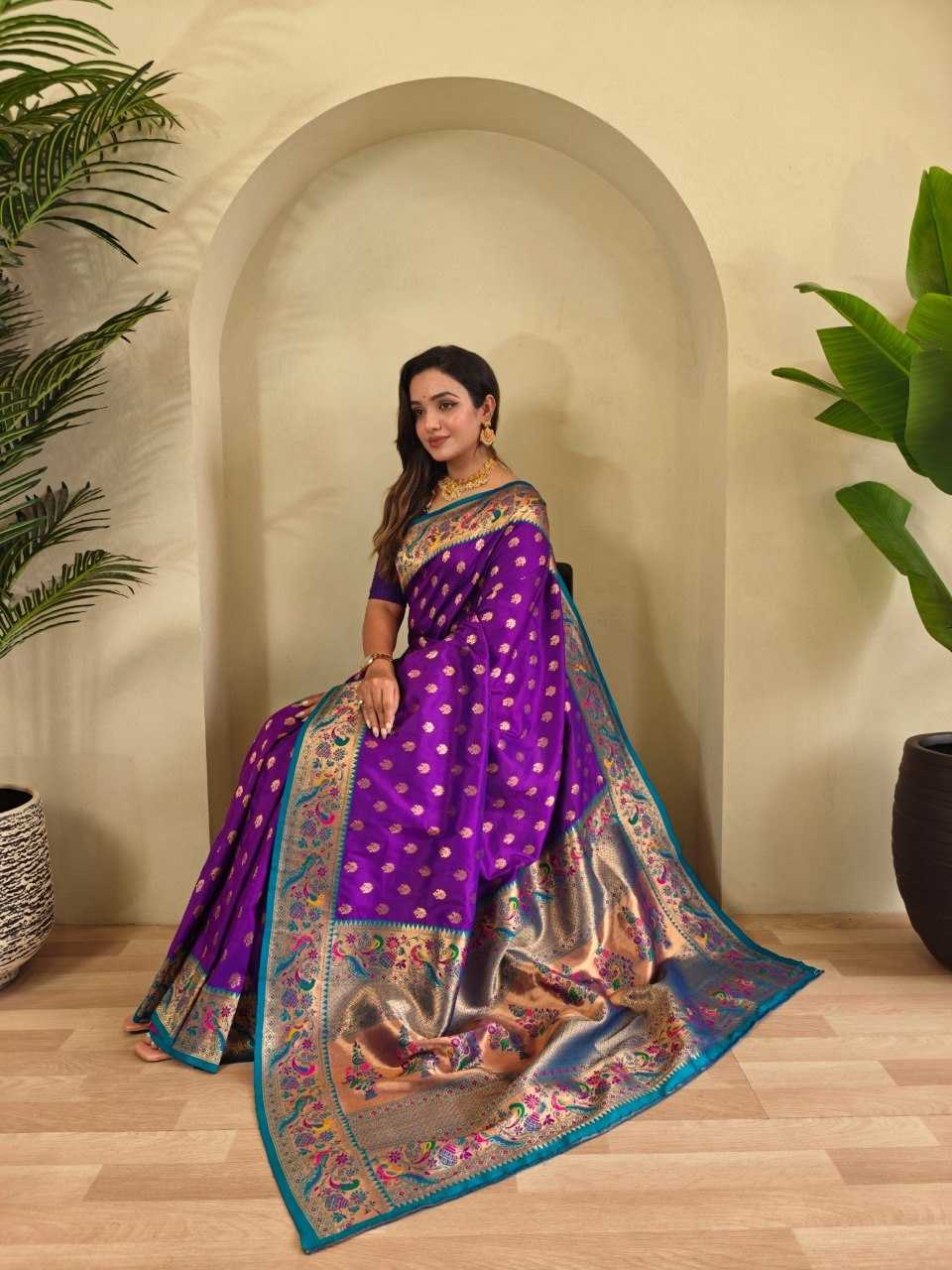 YNF Wholesale Paithani Silk Paithani Sarees KESH249 : Aanchal | Surat Manufacturer