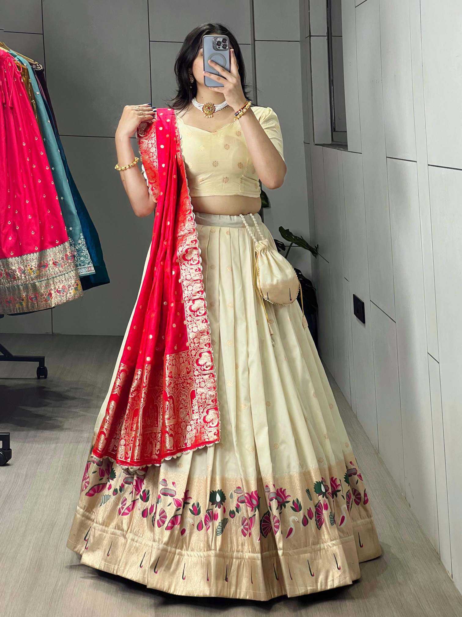 YNF Wholesale Paithani Silk Silk Lehenga KESH530 Lotus | Surat Manufacturer