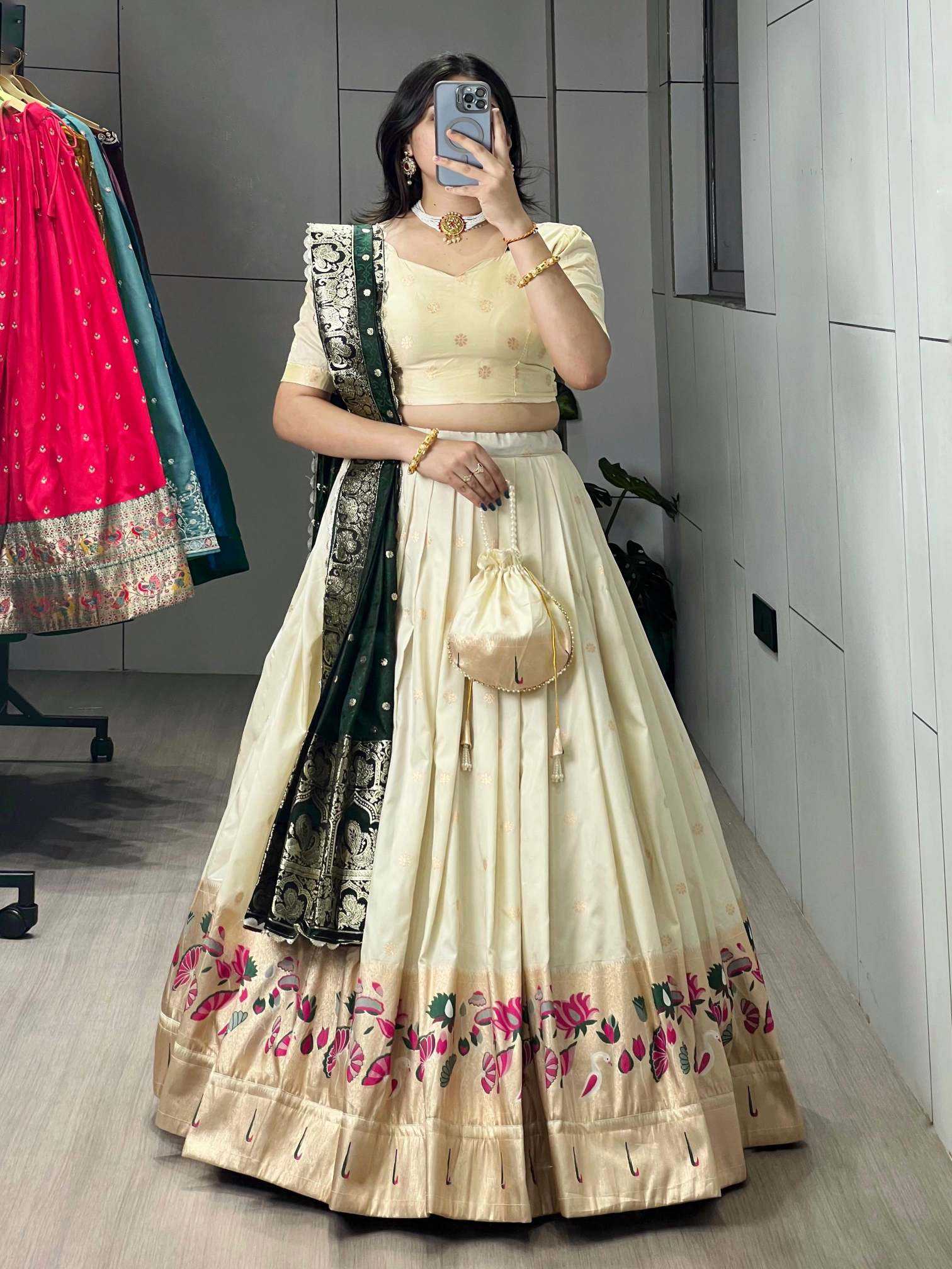 YNF Wholesale Paithani Silk Silk Lehenga KESH530 Lotus | Surat Manufacturer