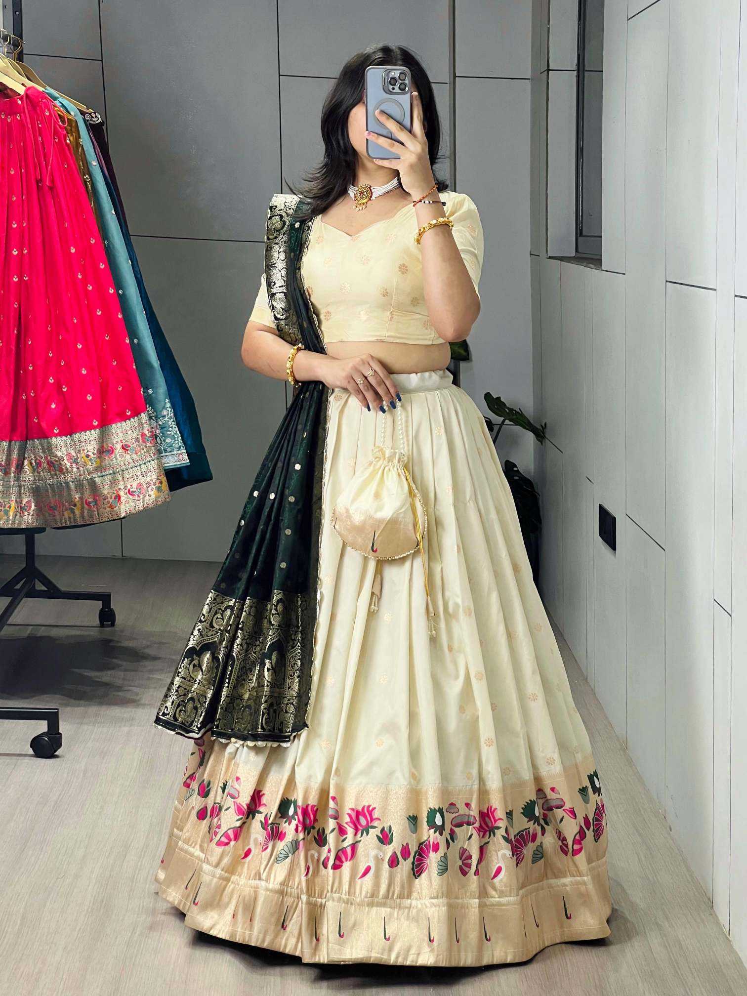 YNF Wholesale Paithani Silk Silk Lehenga KESH530 Lotus | Surat Manufacturer