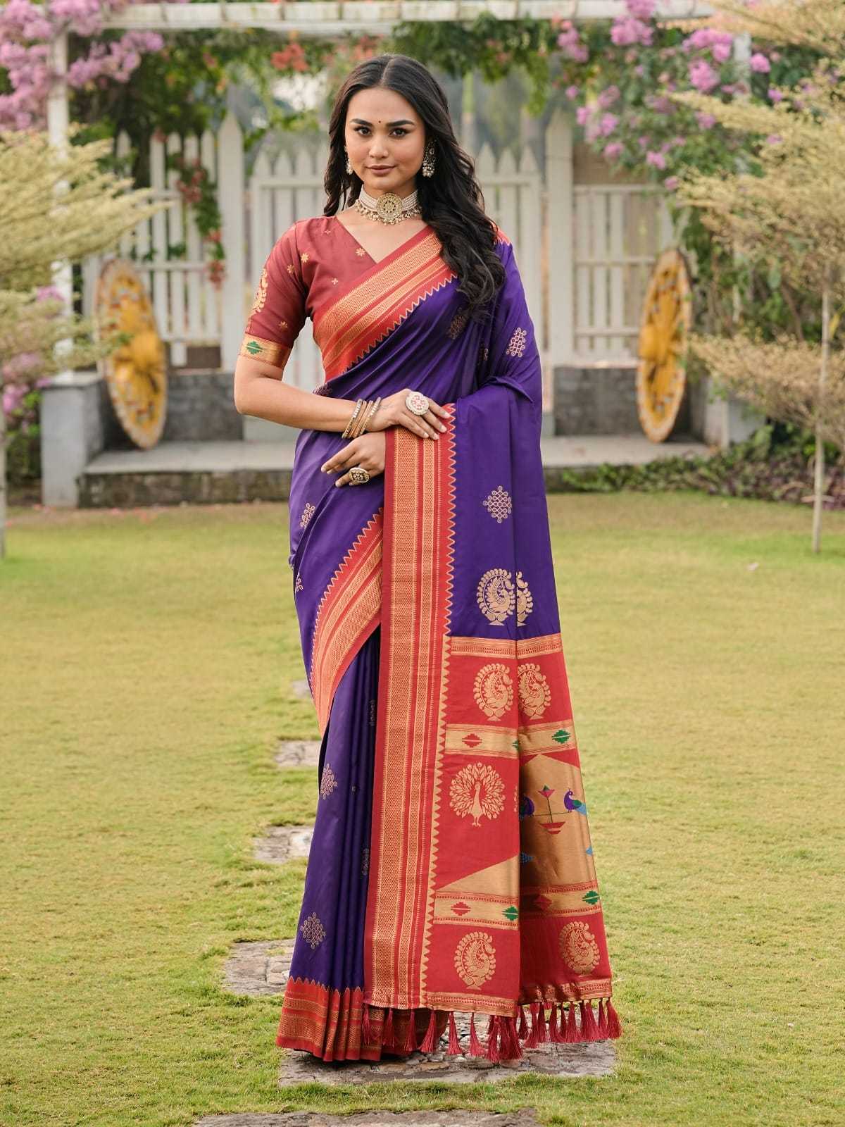 YNF Wholesale Paithani Silk Paithani Sarees KESH679 Kolam | Surat Manufacturer