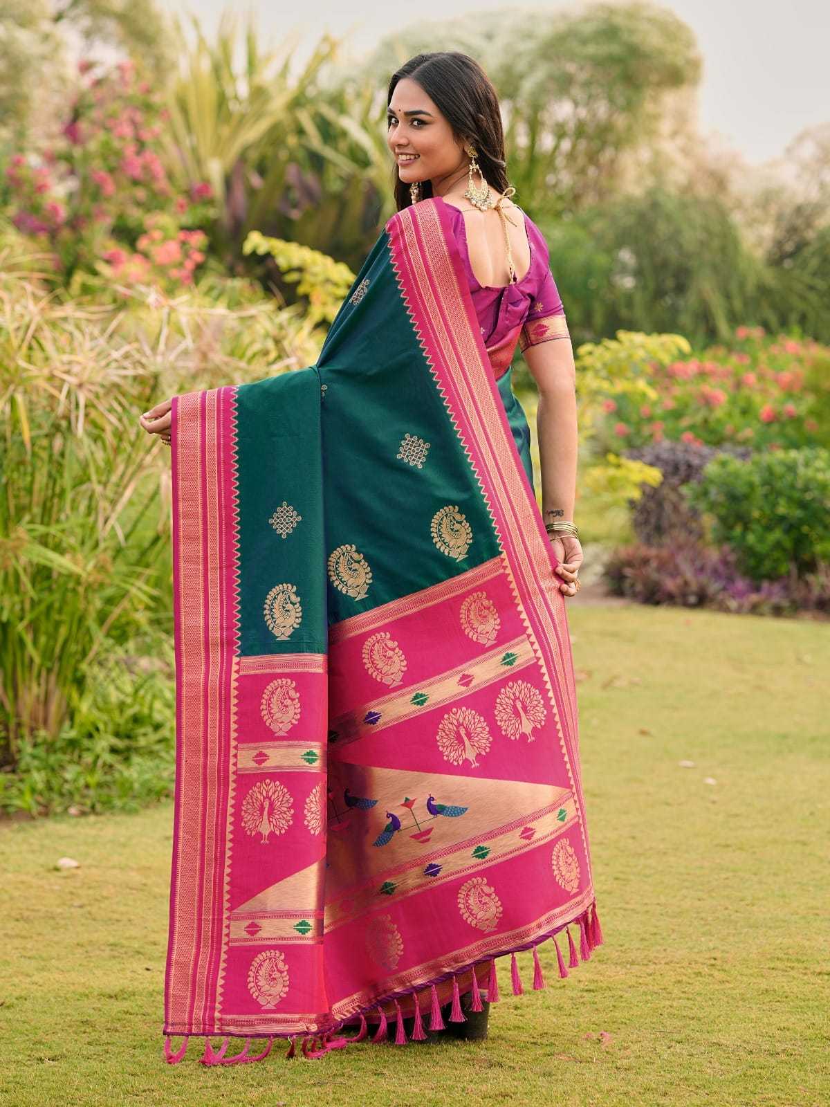 YNF Wholesale Paithani Silk Paithani Sarees KESH679 Kolam | Surat Manufacturer