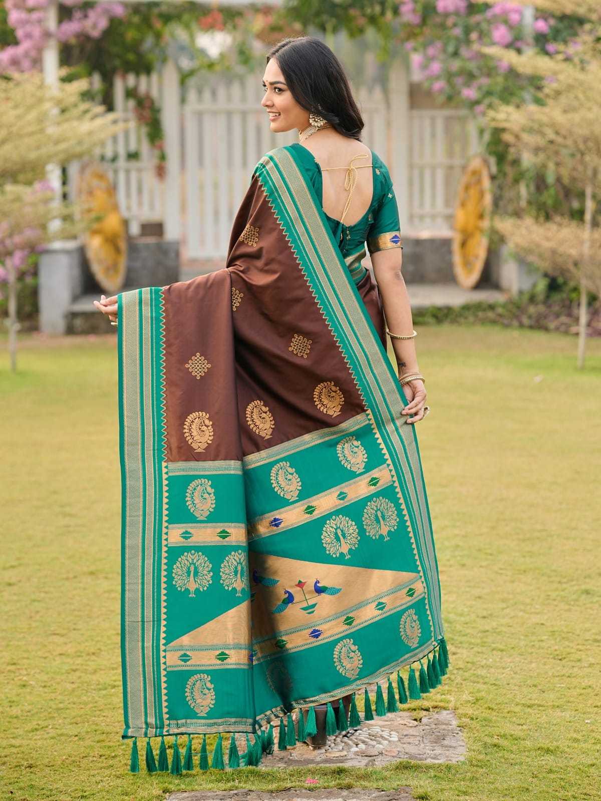 YNF Wholesale Paithani Silk Paithani Sarees KESH679 Kolam | Surat Manufacturer