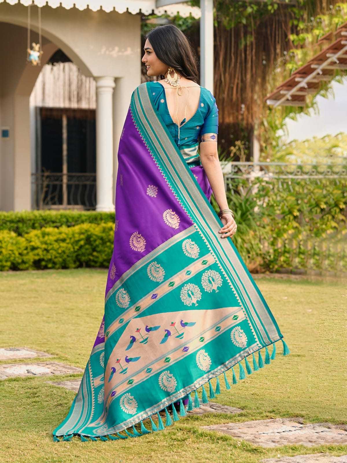 YNF Wholesale Paithani Silk Paithani Sarees KESH679 Kolam | Surat Manufacturer