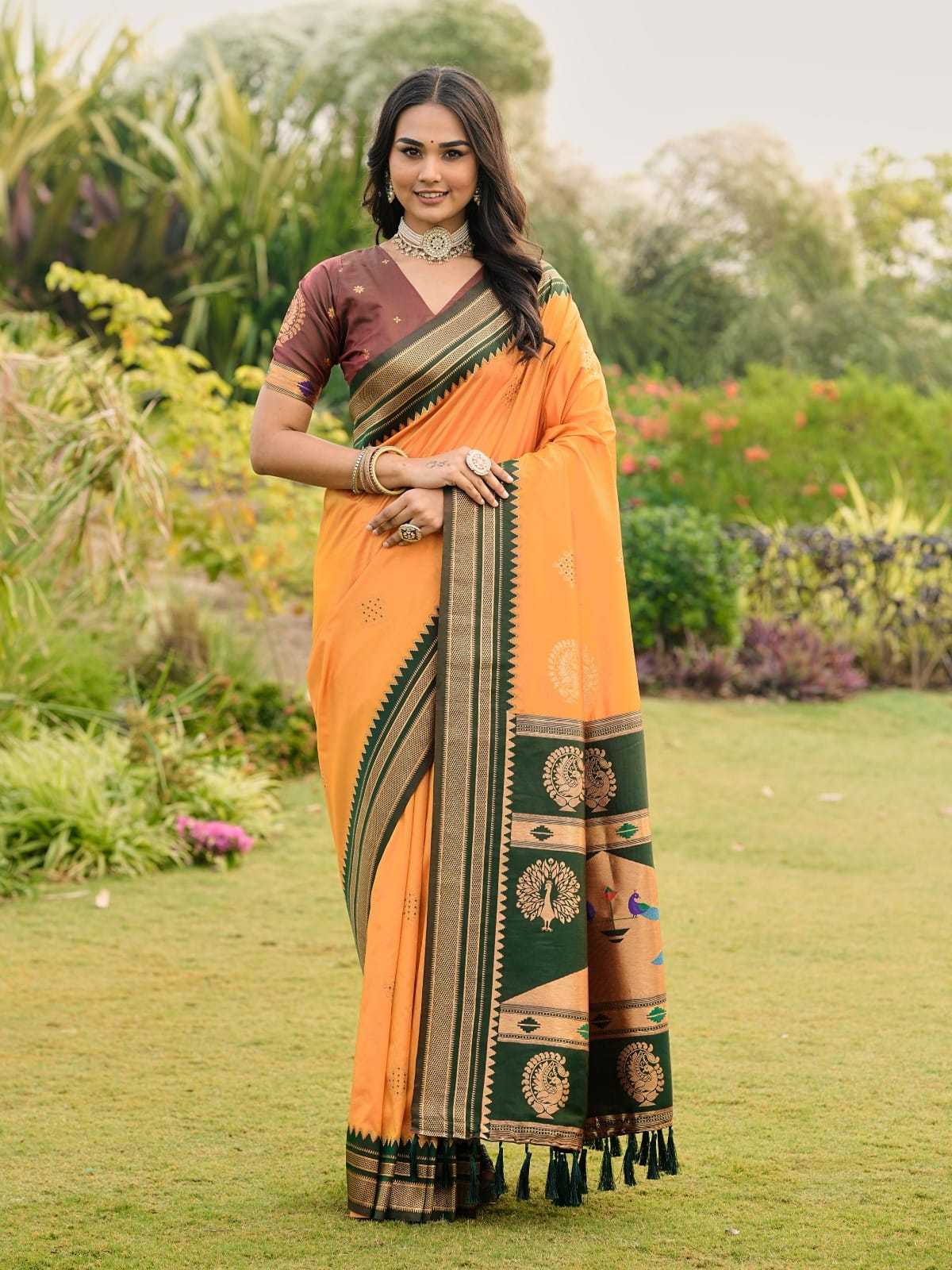 YNF Wholesale Paithani Silk Paithani Sarees KESH679 Kolam | Surat Manufacturer