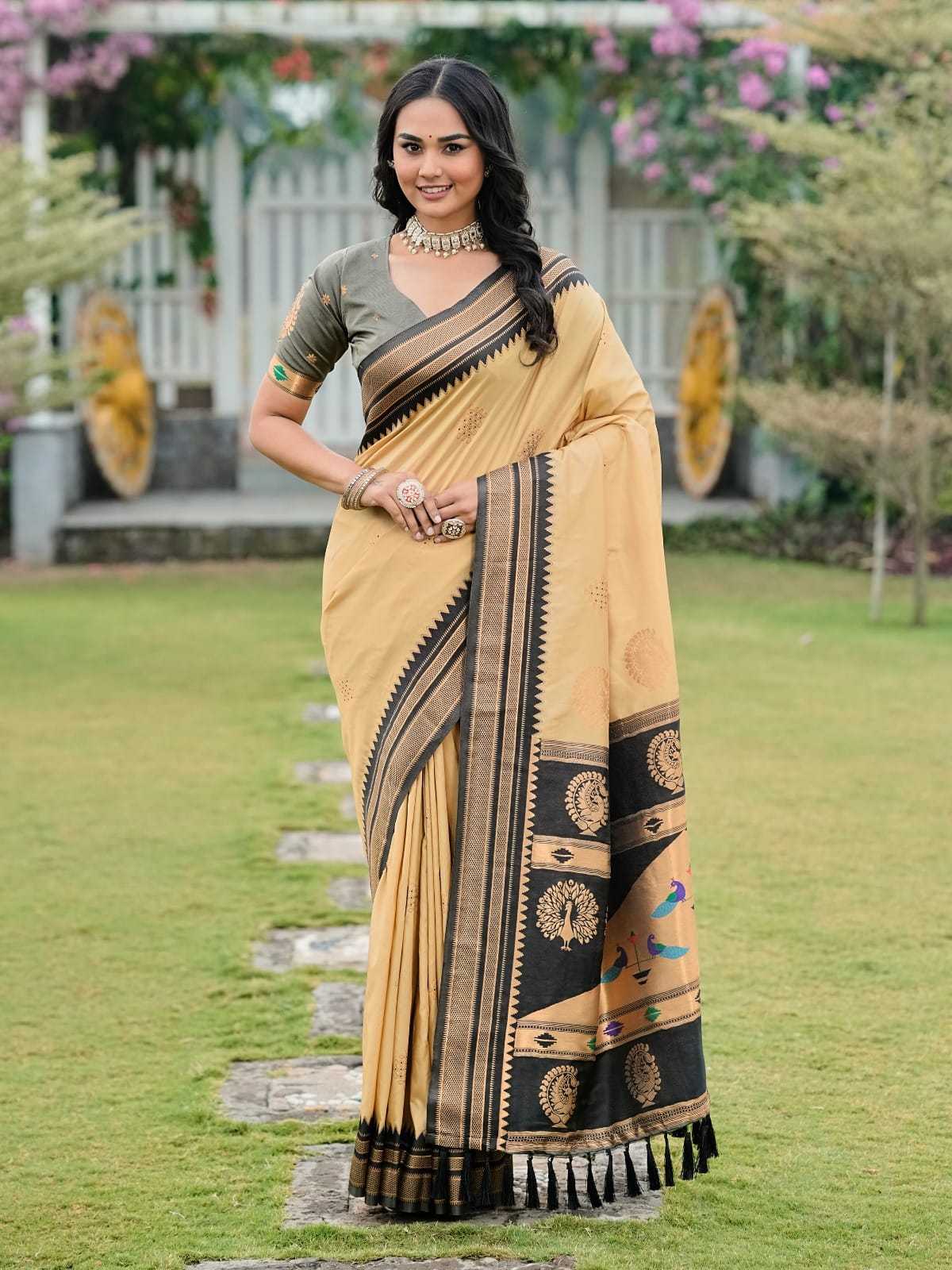 YNF Wholesale Paithani Silk Paithani Sarees KESH679 Kolam | Surat Manufacturer