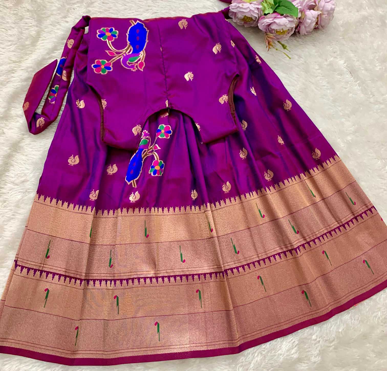 YNF Wholesale Paithani Silk Kids Gown KESH685 Bhavishaara | Surat Manufacturer