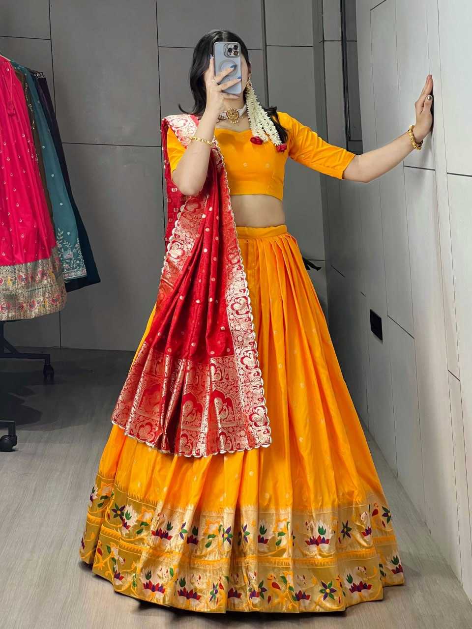 YNF Wholesale Paithani Silk Wedding Lehenga RIN119 Kalyani | Surat Manufacturer