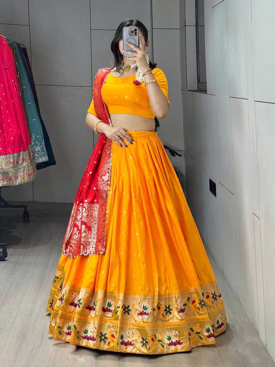 YNF Wholesale Paithani Silk Wedding Lehenga RIN119 Kalyani | Surat Manufacturer