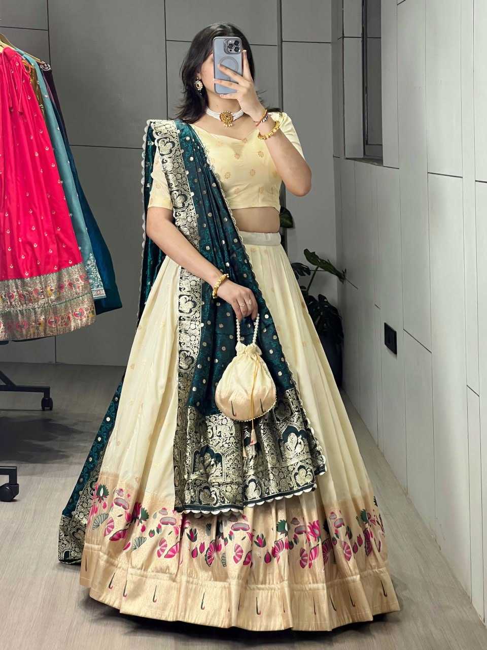 YNF Wholesale Paithani Silk Traditional Lehenga RIN119 Lotus | Surat Manufacturer