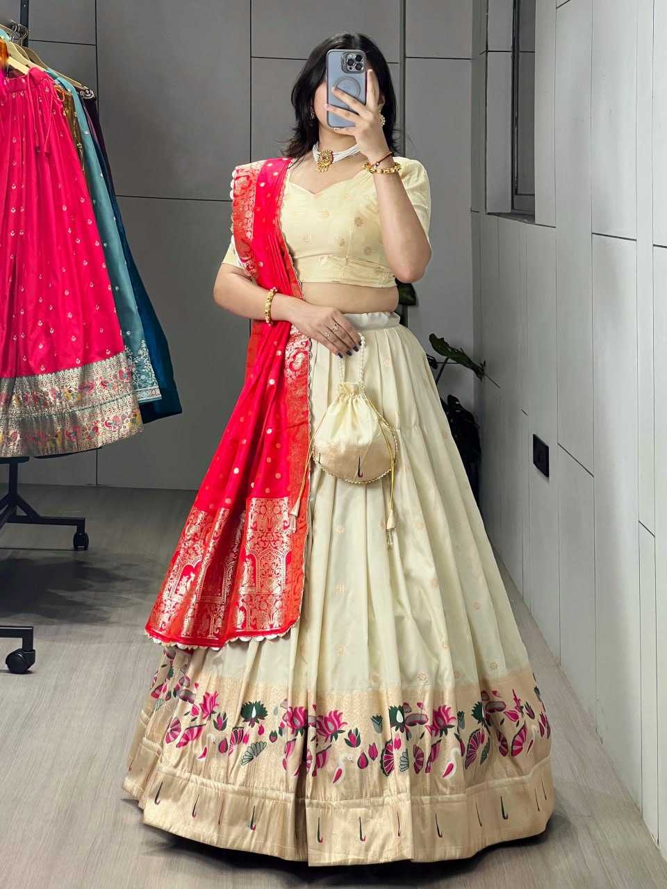 YNF Wholesale Paithani Silk Traditional Lehenga RIN119 Lotus | Surat Manufacturer