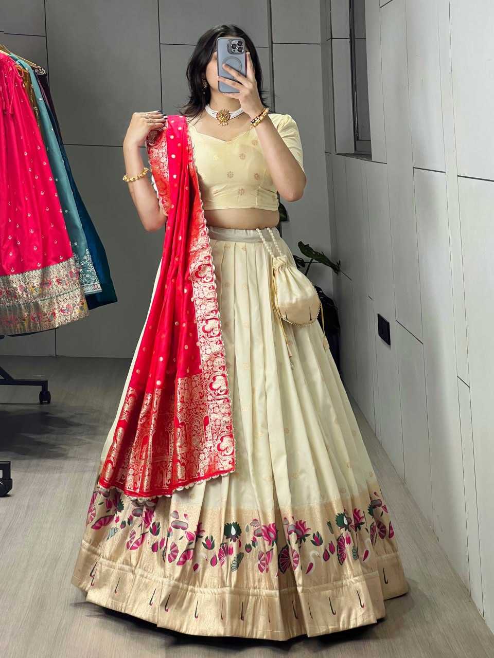 YNF Wholesale Paithani Silk Traditional Lehenga RIN119 Lotus | Surat Manufacturer