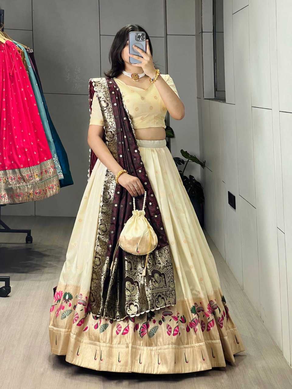 YNF Wholesale Paithani Silk Traditional Lehenga RIN119 Lotus | Surat Manufacturer