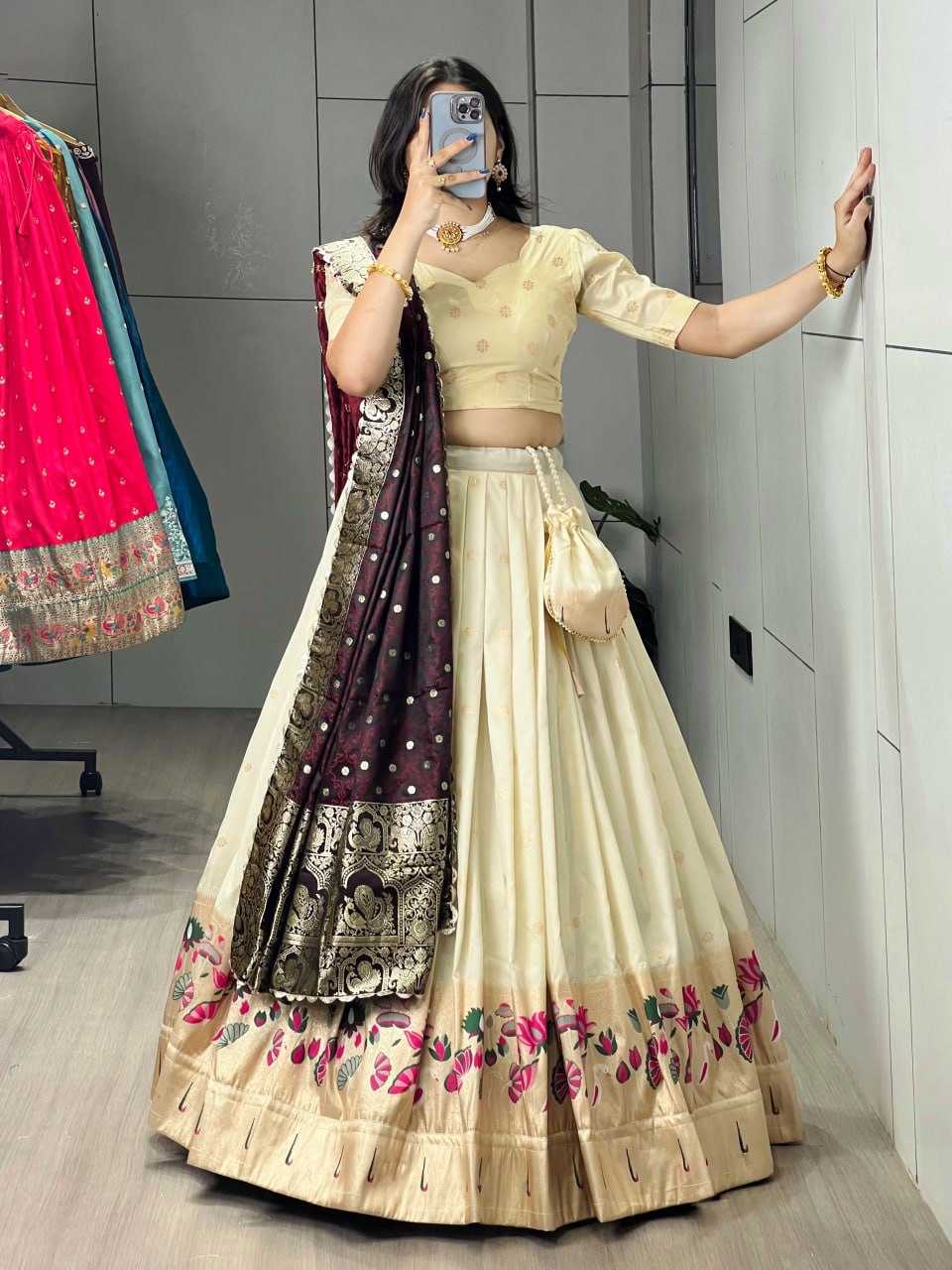 YNF Wholesale Paithani Silk Traditional Lehenga RIN119 Lotus | Surat Manufacturer