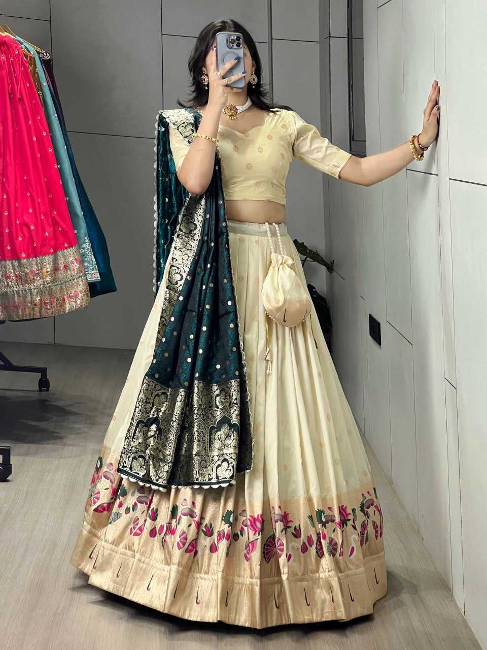 YNF Wholesale Paithani Silk Traditional Lehenga RIN119 Lotus | Surat Manufacturer