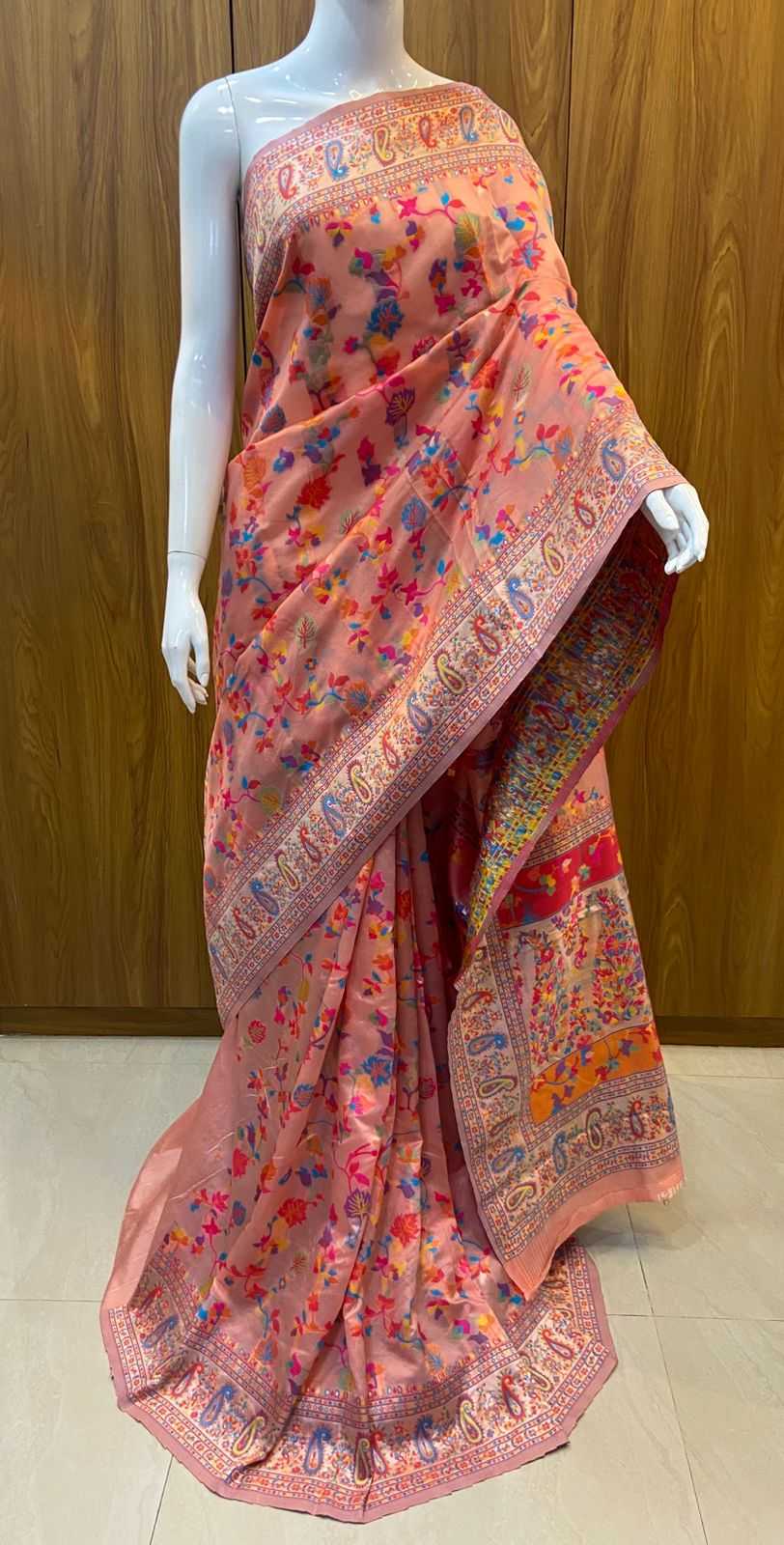 YNF Wholesale Pashmina Heavy Work Sarees KESH140 Nisha | Surat Manufacturer