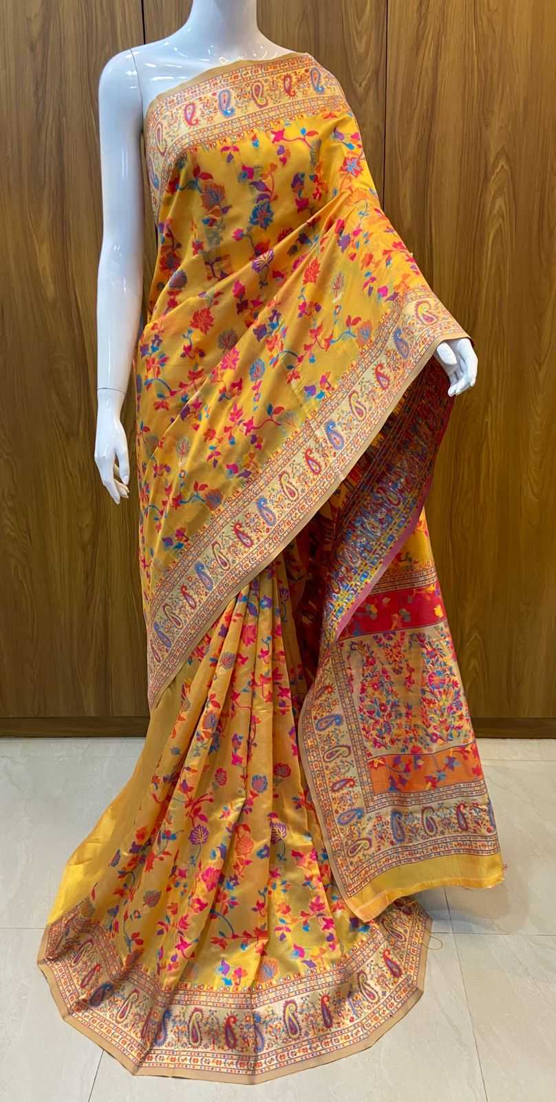 YNF Wholesale Pashmina Heavy Work Sarees KESH140 Nisha | Surat Manufacturer