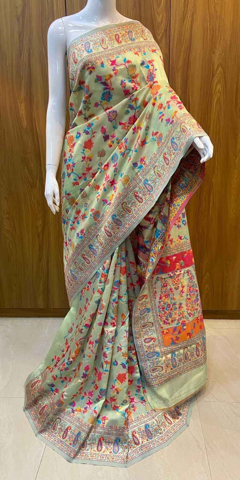 YNF Wholesale Pashmina Heavy Work Sarees KESH140 Nisha | Surat Manufacturer