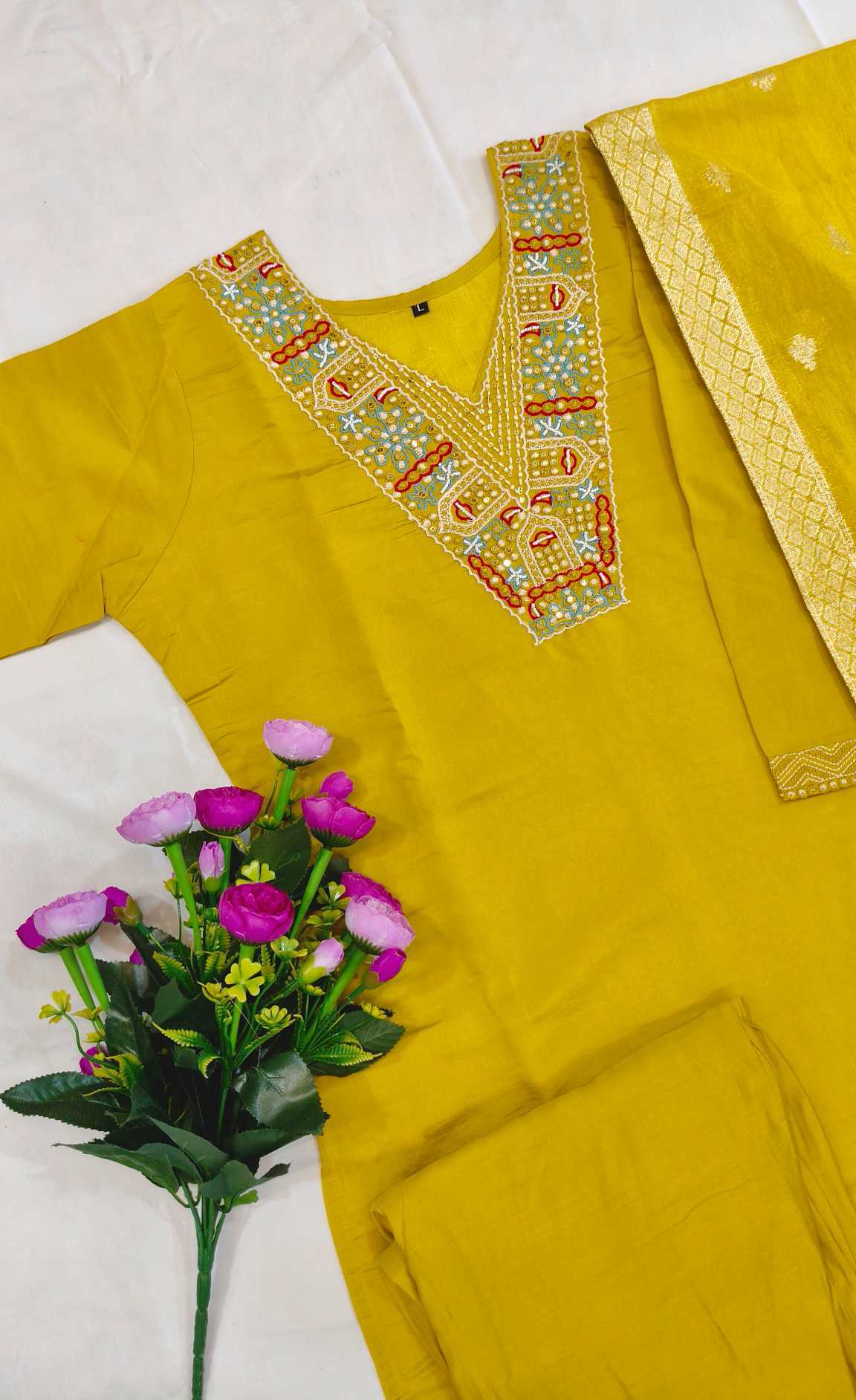 YNF Wholesale Premium Roman Silk Embroidery Suits KESH422 V MULTI | Surat Manufacturer