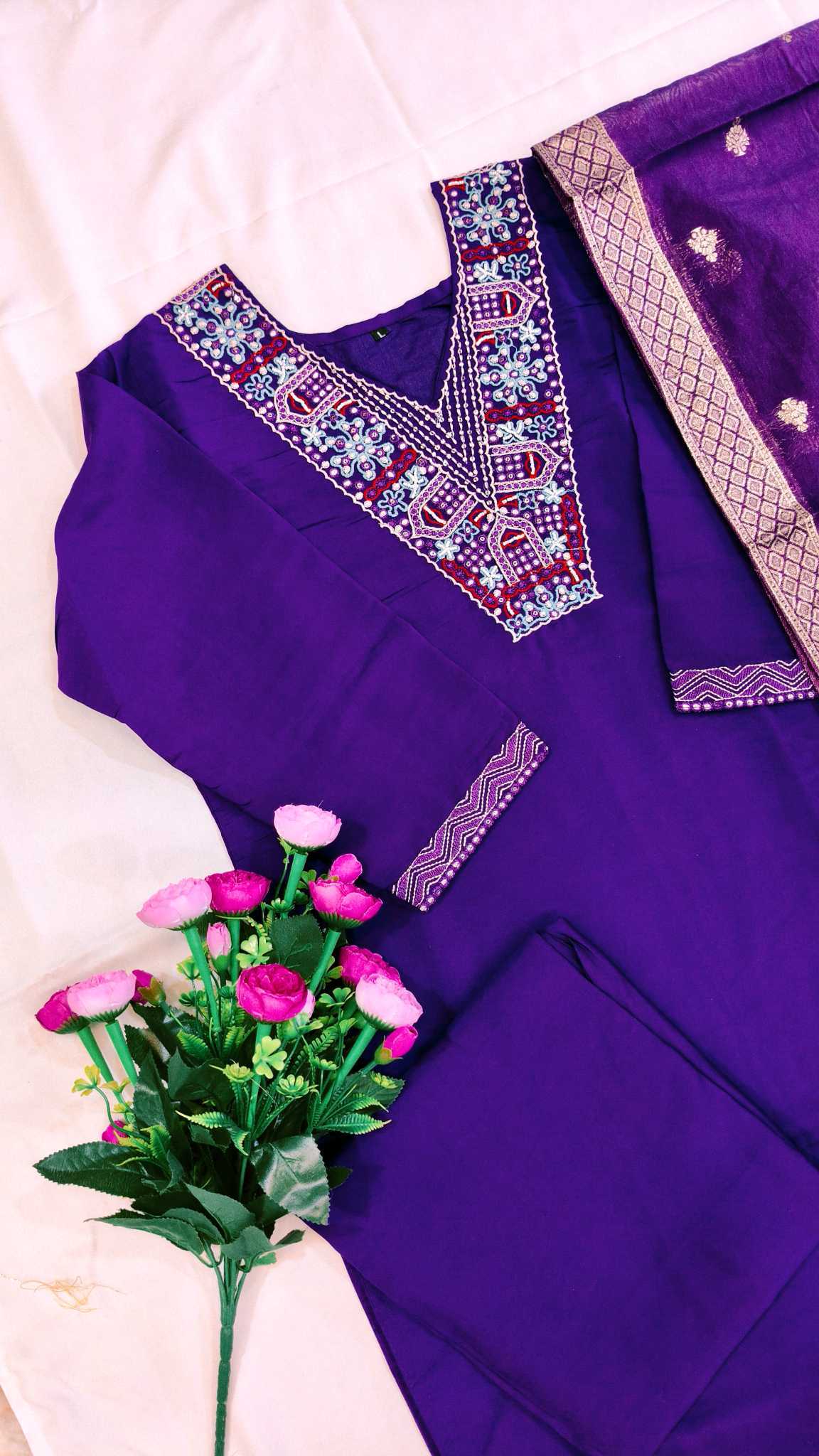 YNF Wholesale Premium Roman Silk Embroidery Suits KESH422 V MULTI | Surat Manufacturer