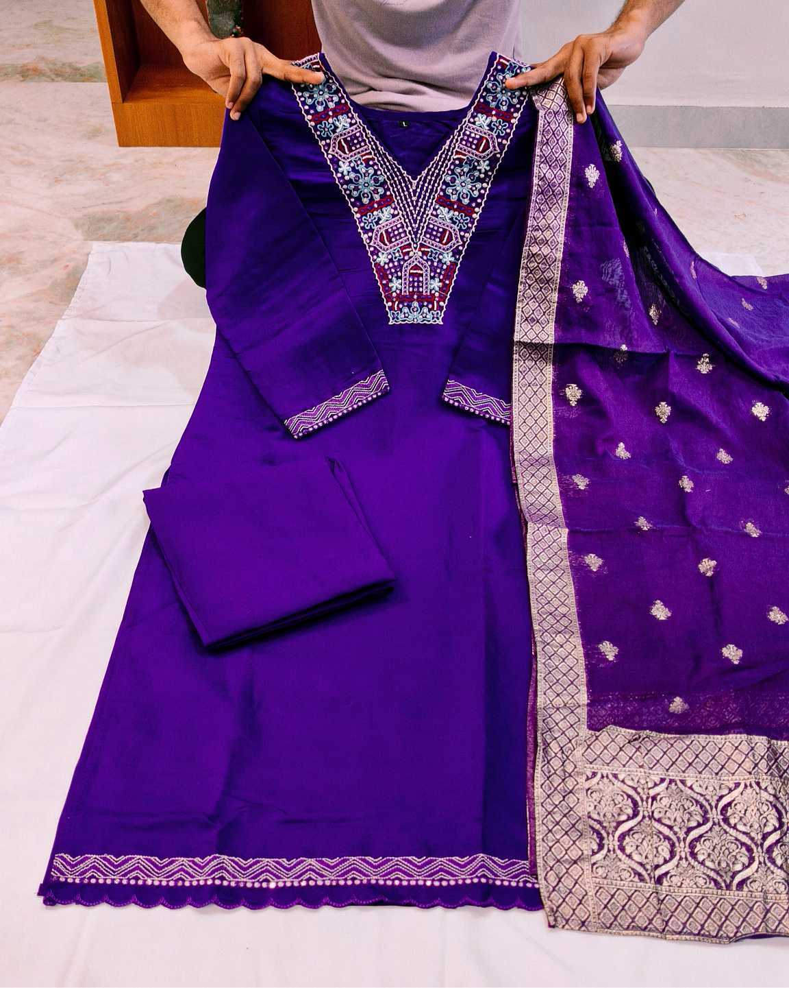 YNF Wholesale Premium Roman Silk Embroidery Suits KESH422 V MULTI | Surat Manufacturer