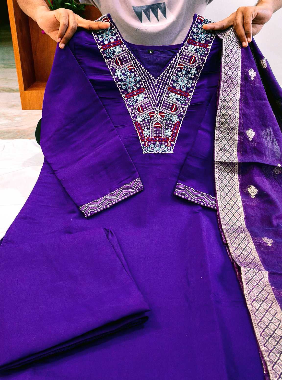 YNF Wholesale Premium Roman Silk Embroidery Suits KESH422 V MULTI | Surat Manufacturer