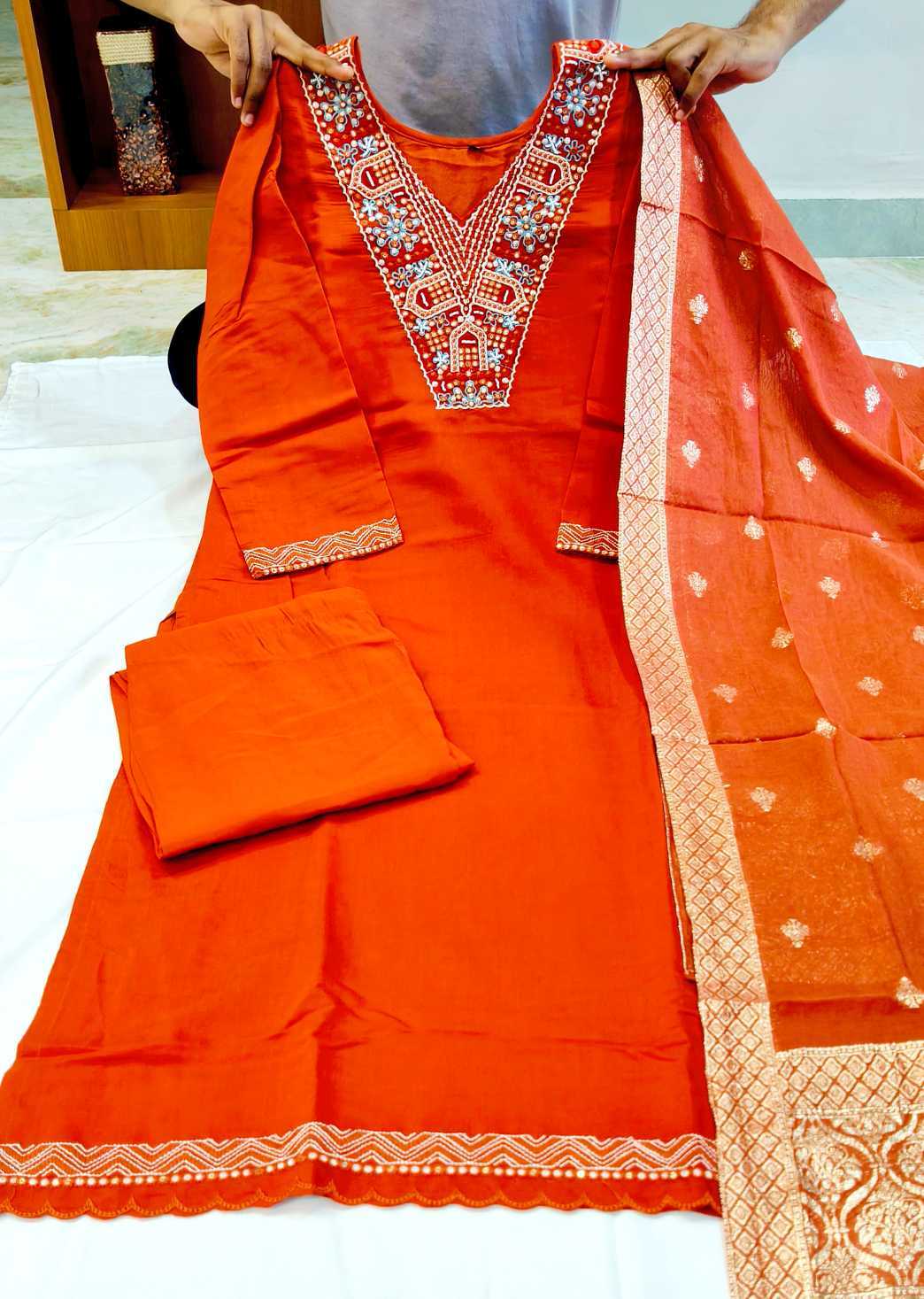YNF Wholesale Premium Roman Silk Embroidery Suits KESH422 V MULTI | Surat Manufacturer