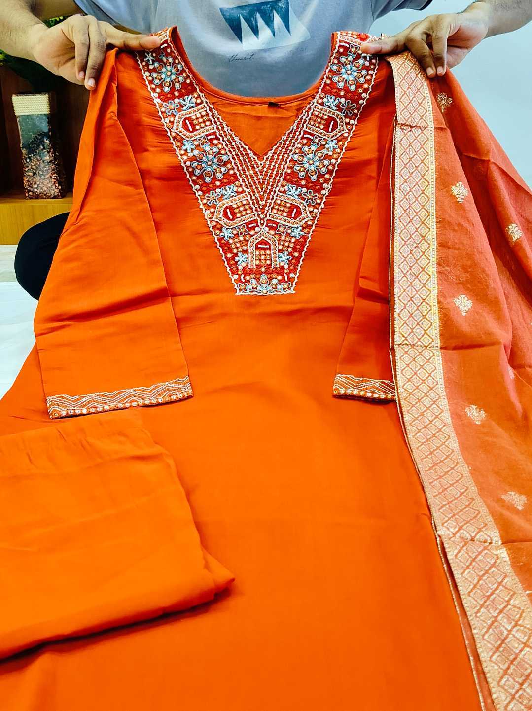 YNF Wholesale Premium Roman Silk Embroidery Suits KESH422 V MULTI | Surat Manufacturer