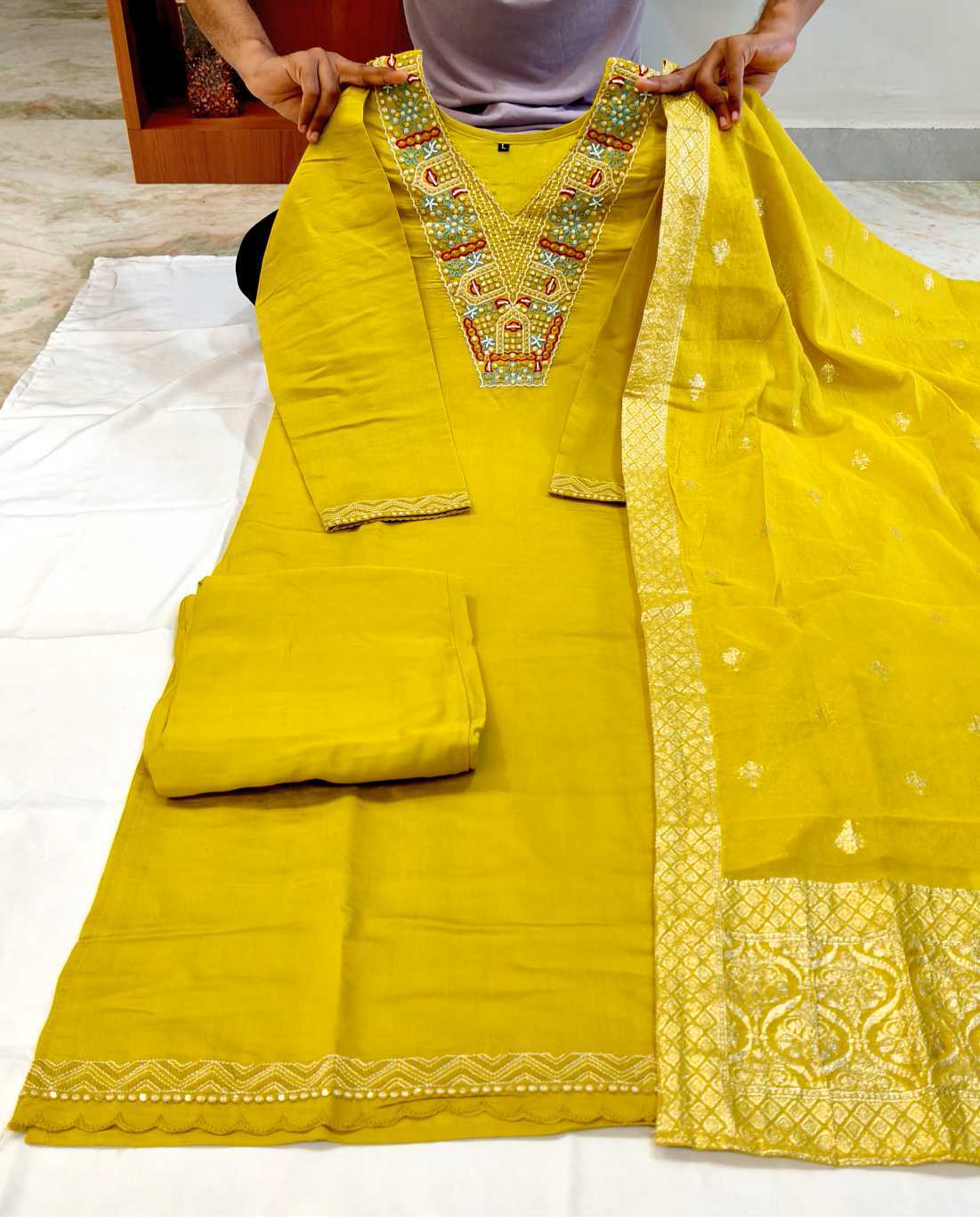 YNF Wholesale Premium Roman Silk Embroidery Suits KESH422 V MULTI | Surat Manufacturer