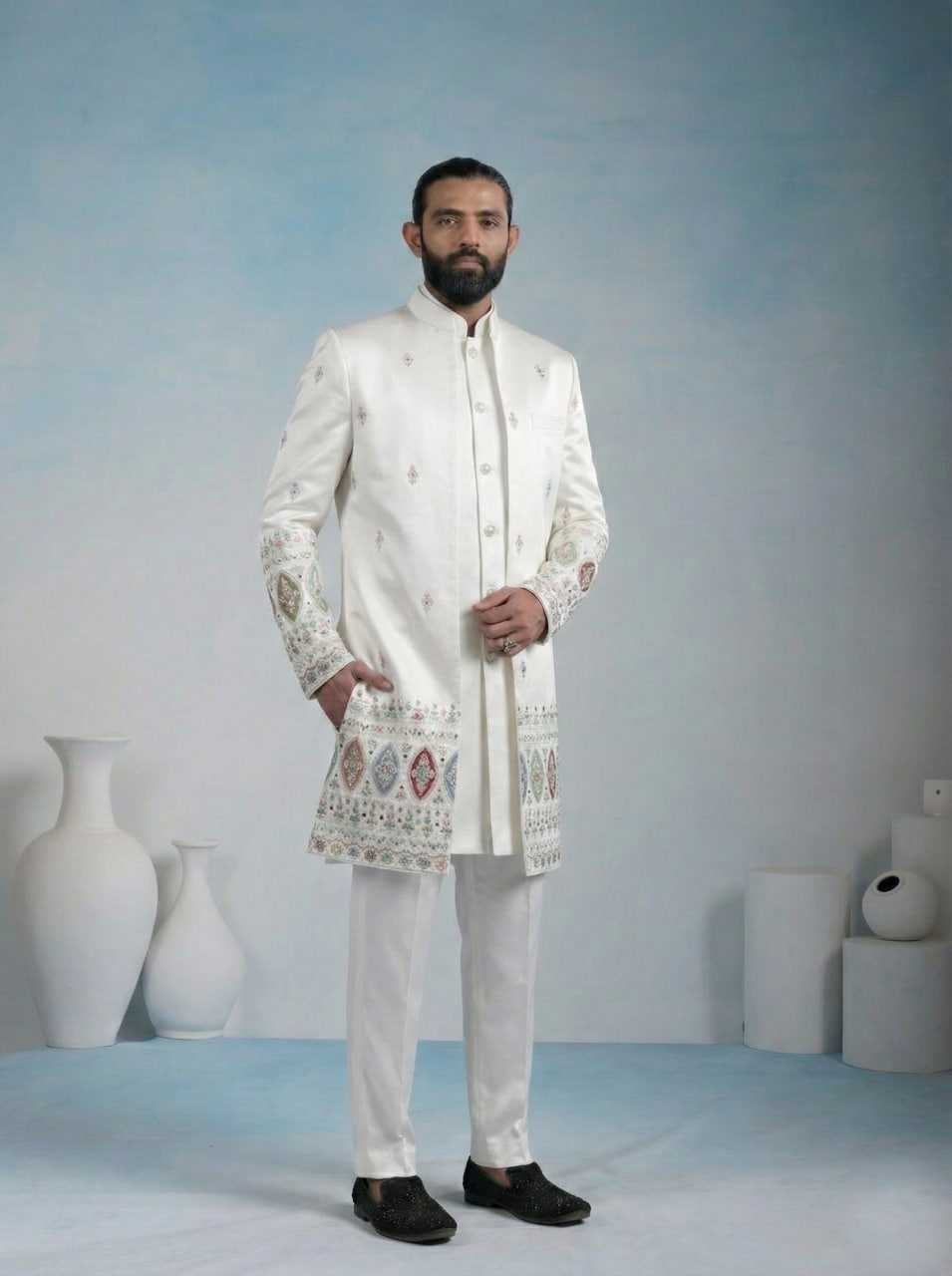 YNF Wholesale Premium Silk Indo Western RIN223 1765A 1766 | Surat Manufacturer
