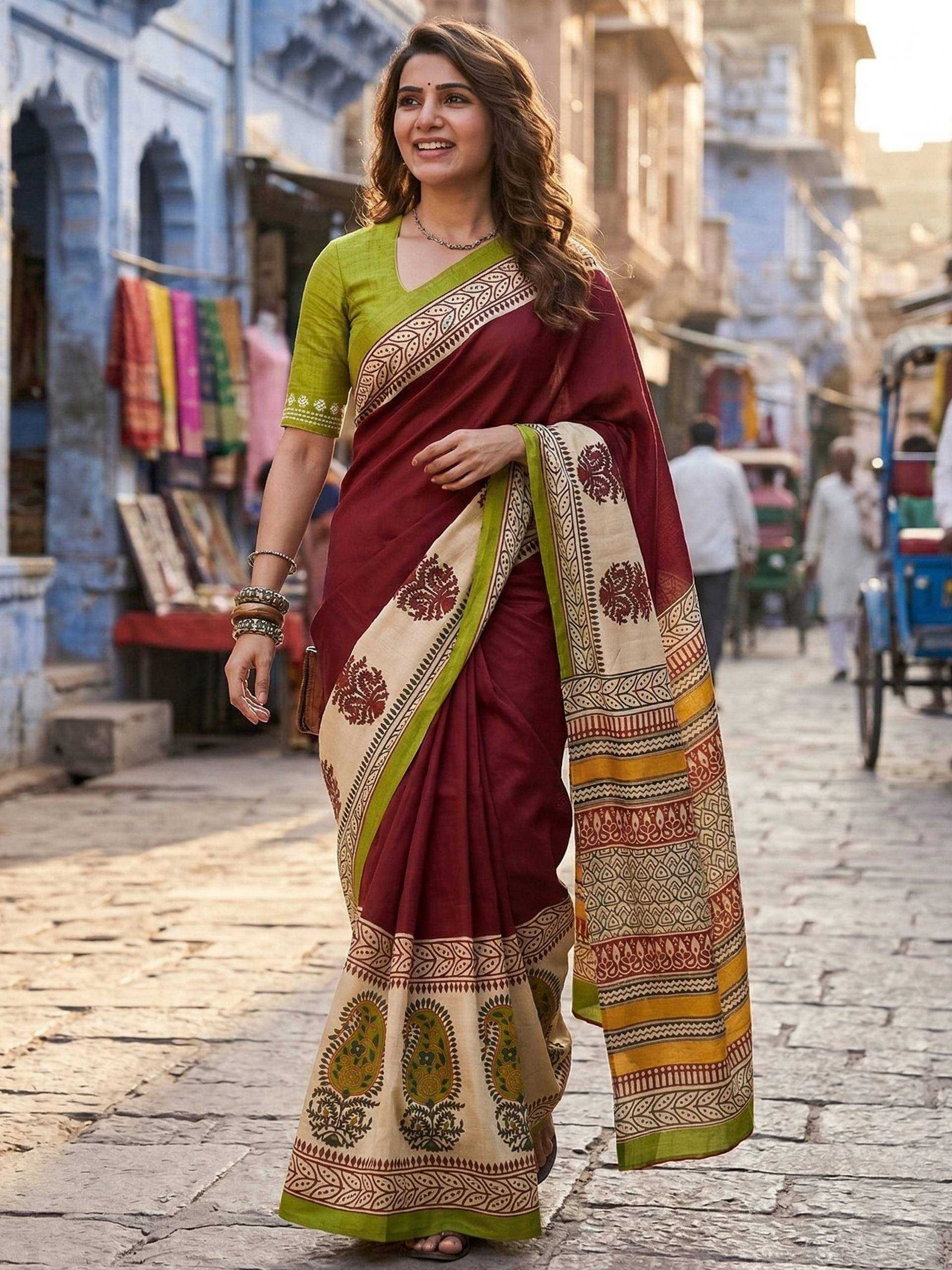 YNF Wholesale Pure Cotton Ajrakh Sarees RIN229 FANCY | Surat Manufacturer