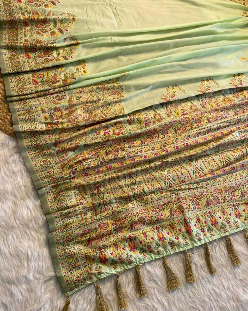 YNF Wholesale Pure Pashmina Fancy Sarees KESH484 111 | Surat Manufacturer