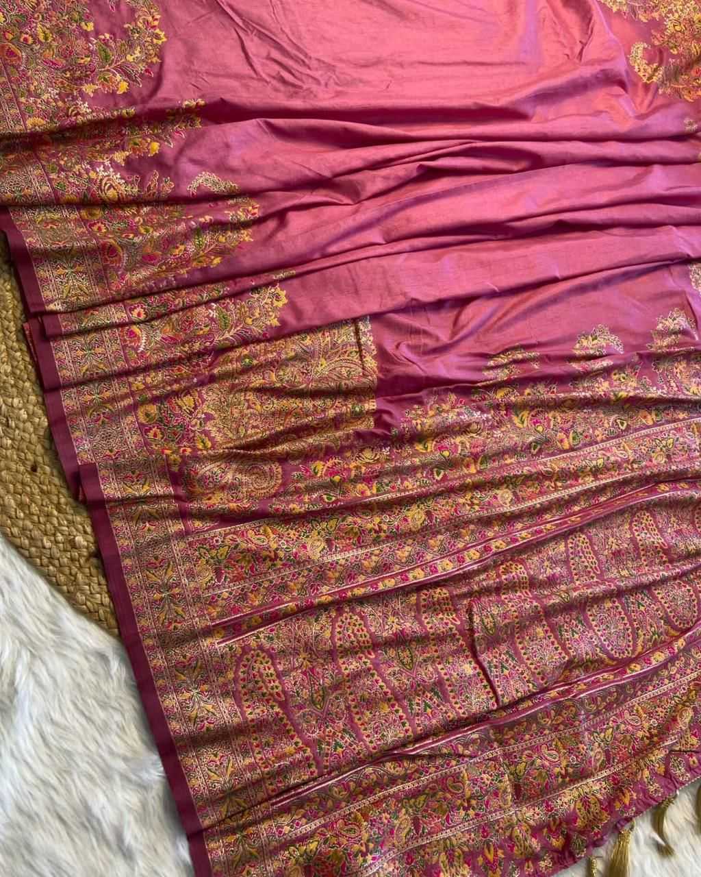 YNF Wholesale Pure Pashmina Fancy Sarees KESH484 111 | Surat Manufacturer