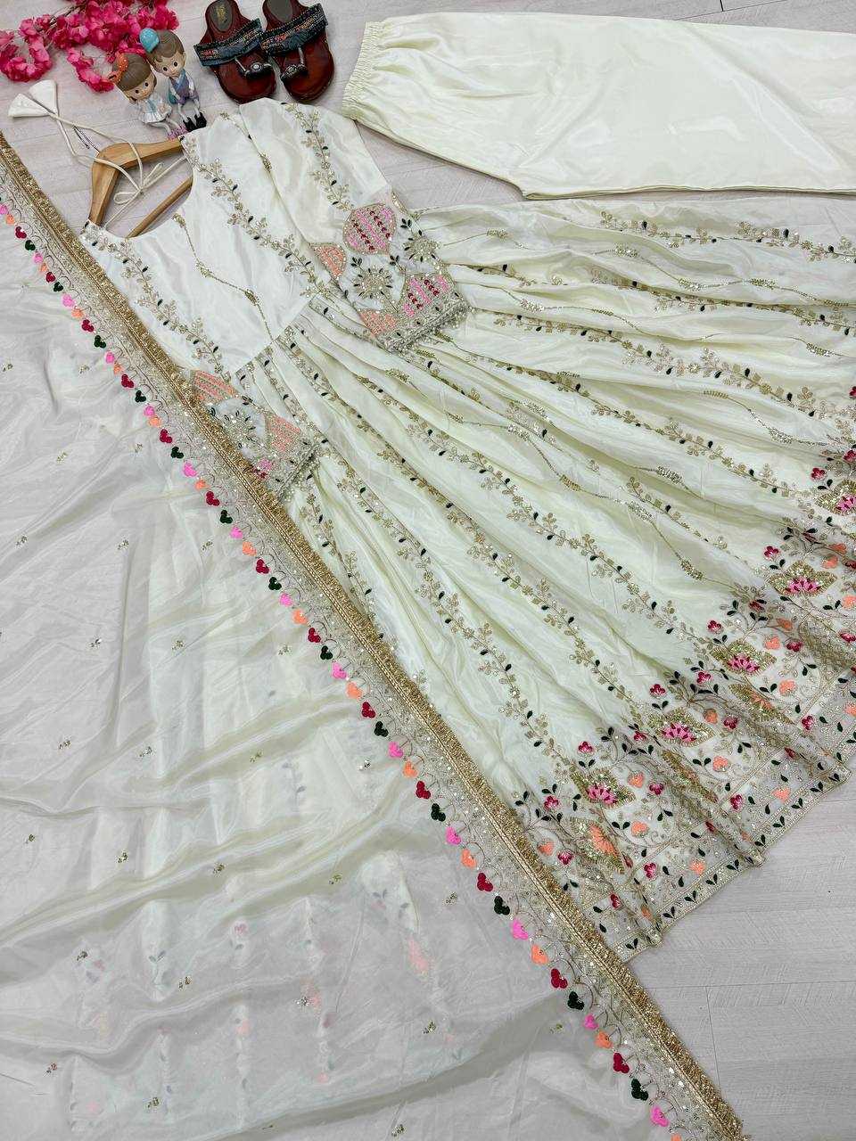 YNF Wholesale Pure Silk Embroidery Gowns KESH141 230 | Surat Manufacturer