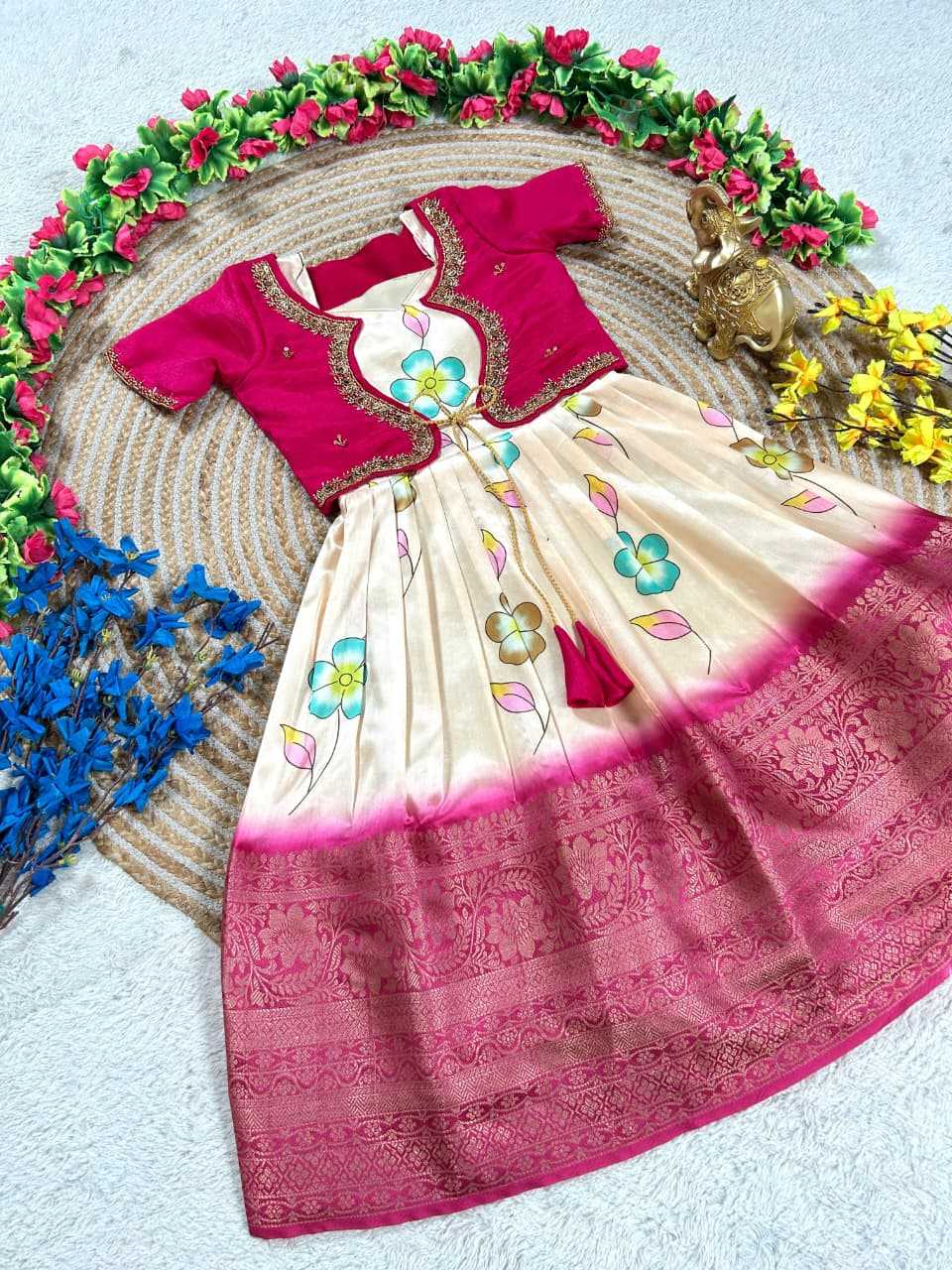 YNF Wholesale Pure Silk Kids Gown KESH505 Chandrika | Surat Manufacturer