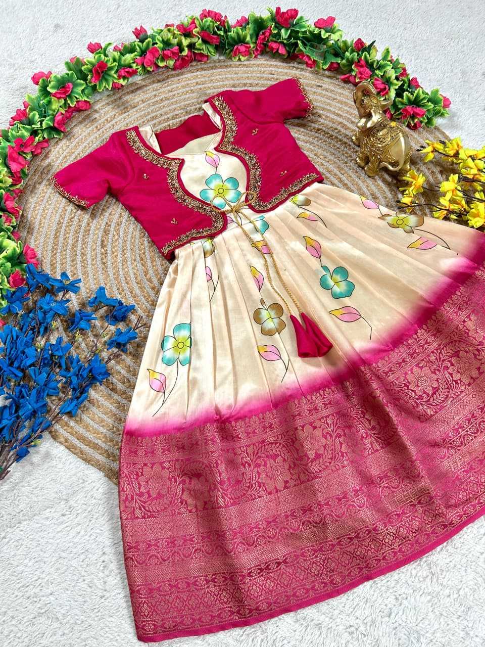 YNF Wholesale Pure Silk Kids Gown KESH505 Chandrika | Surat Manufacturer