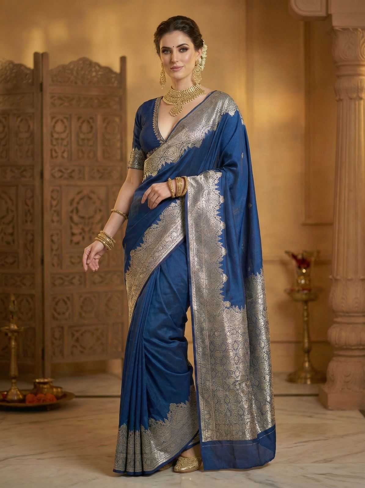 YNF Wholesale Pure Silk Kanchipuram Sarees KESH672 plain body | Surat Manufacturer