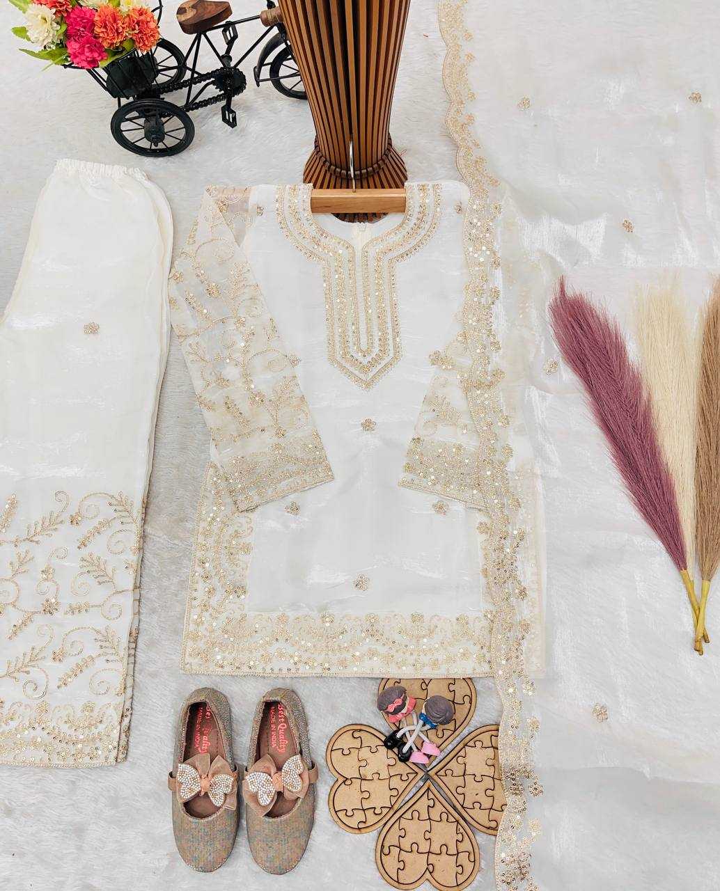 YNF Wholesale Pure Silk Kids Sharara RIN234 244 | Surat Manufacturer