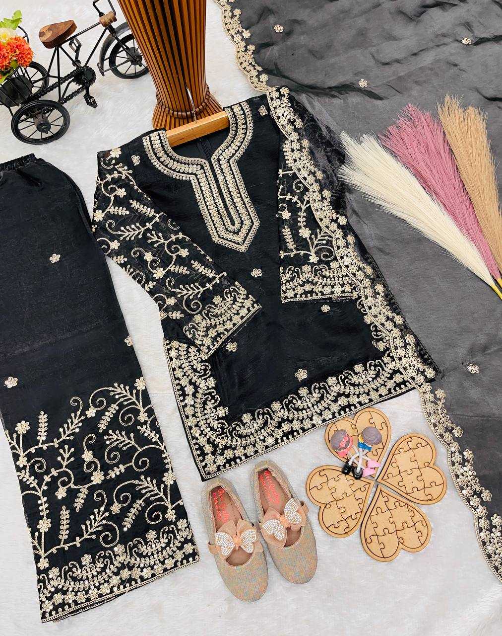 YNF Wholesale Pure Silk Kids Sharara RIN234 244 | Surat Manufacturer