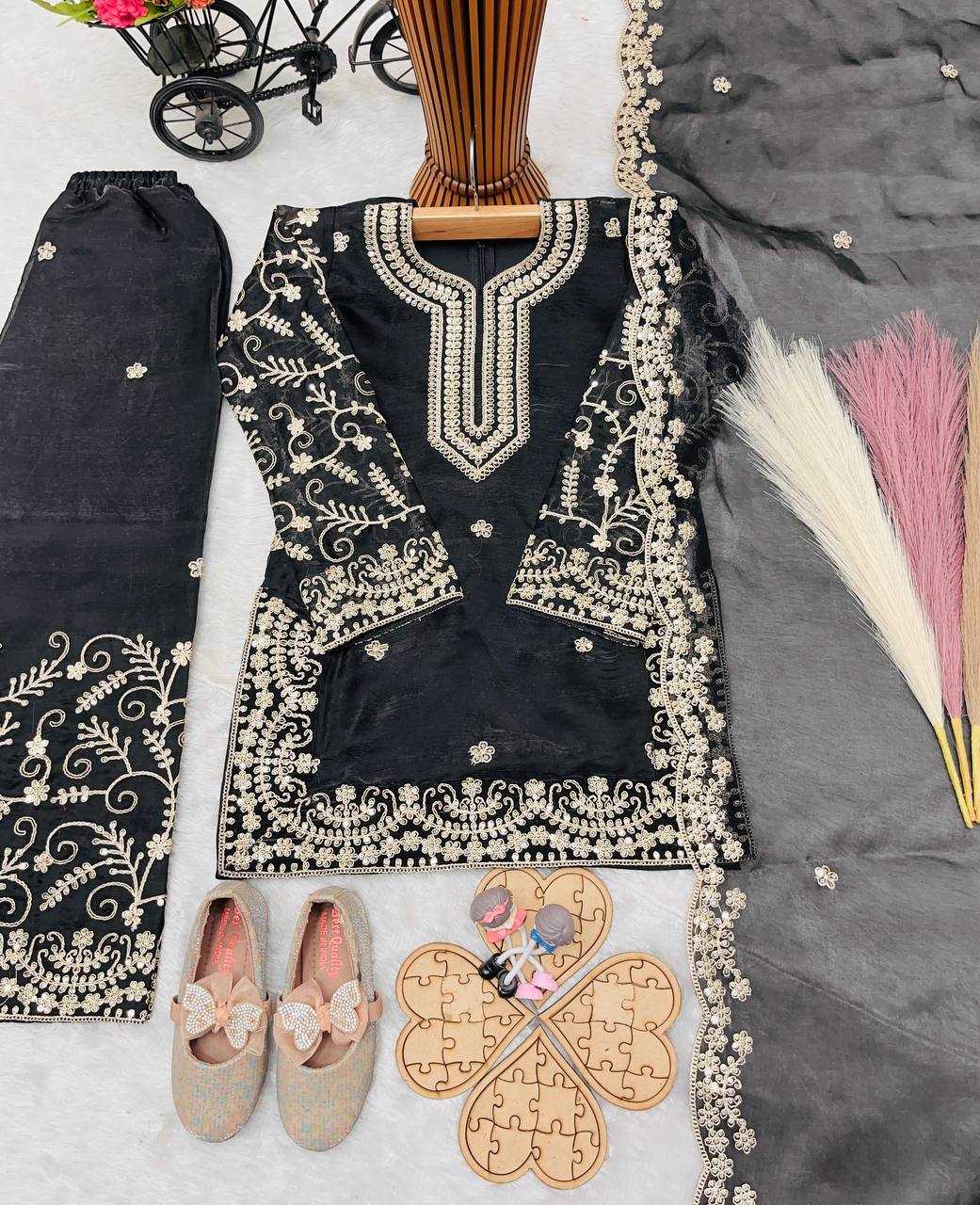 YNF Wholesale Pure Silk Kids Sharara RIN234 244 | Surat Manufacturer