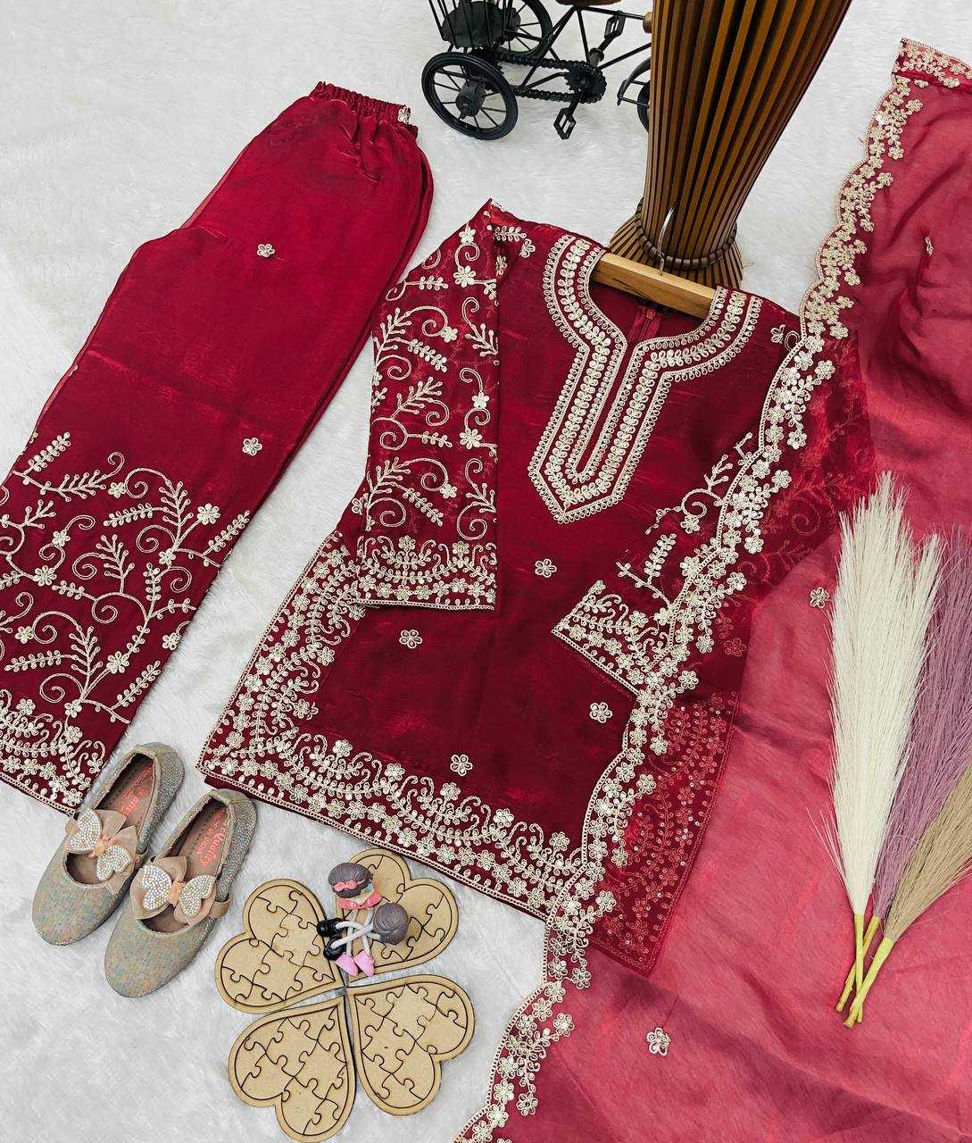 YNF Wholesale Pure Silk Kids Sharara RIN234 244 | Surat Manufacturer