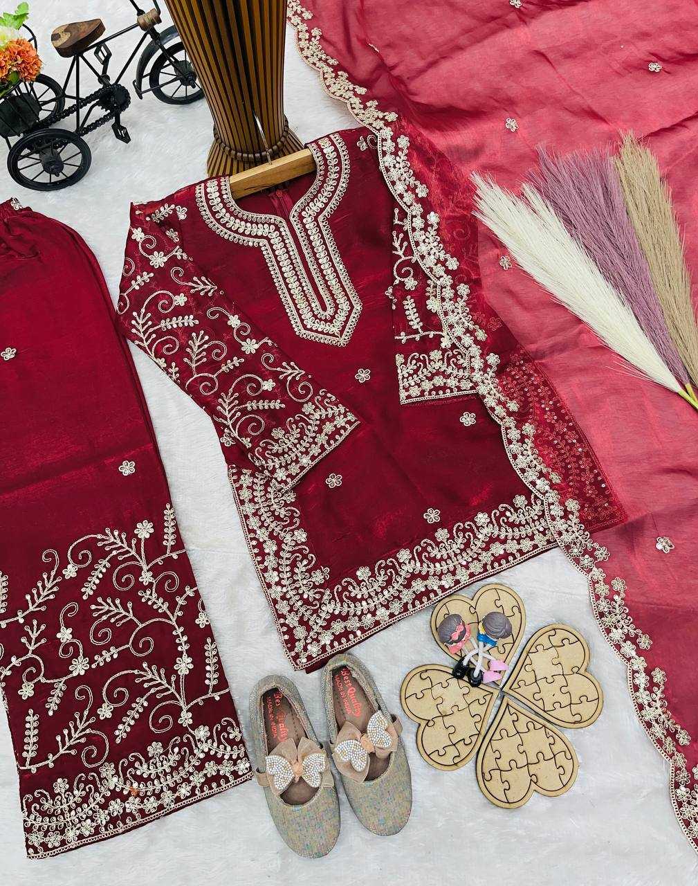 YNF Wholesale Pure Silk Kids Sharara RIN234 244 | Surat Manufacturer