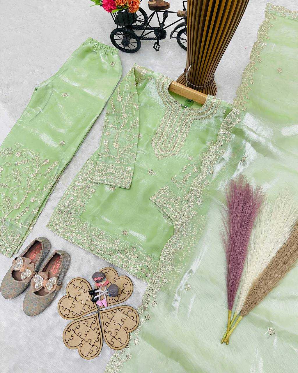 YNF Wholesale Pure Silk Kids Sharara RIN234 244 | Surat Manufacturer