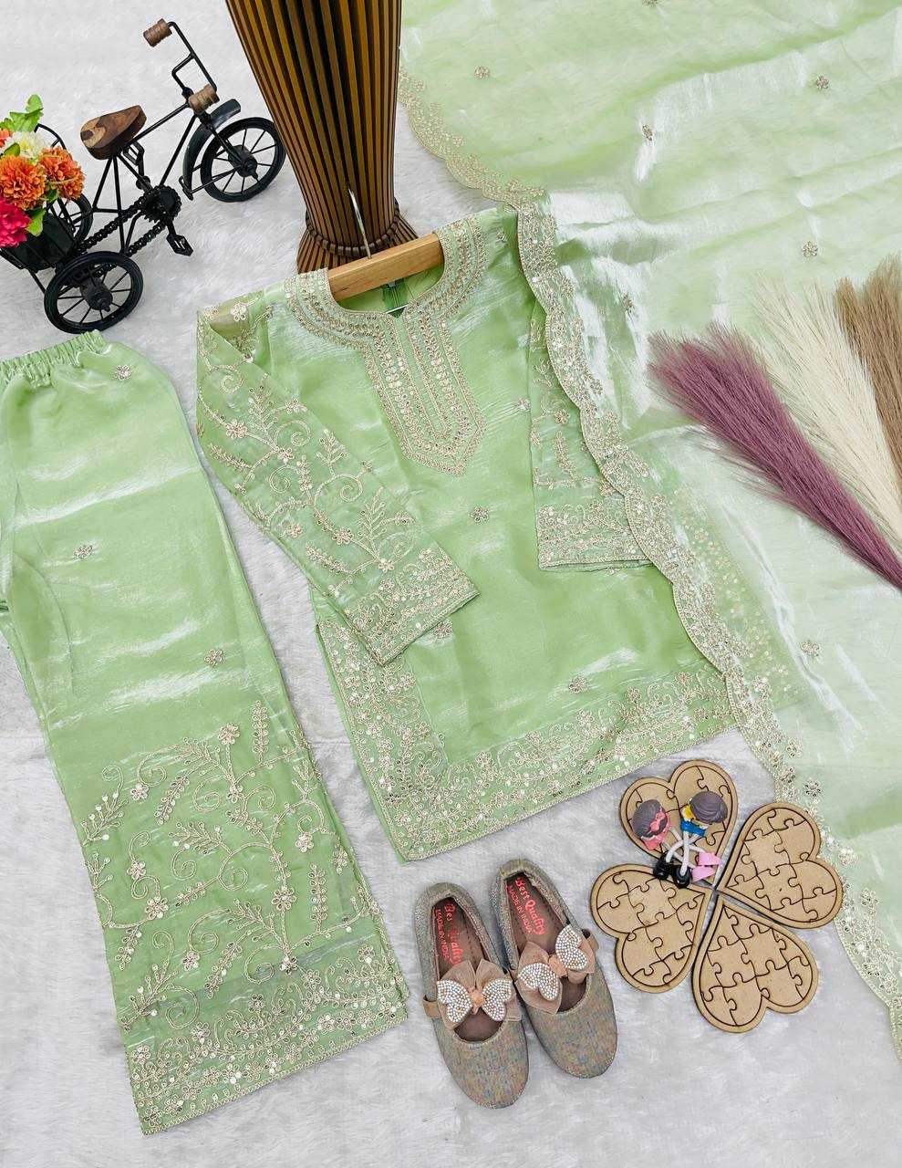 YNF Wholesale Pure Silk Kids Sharara RIN234 244 | Surat Manufacturer