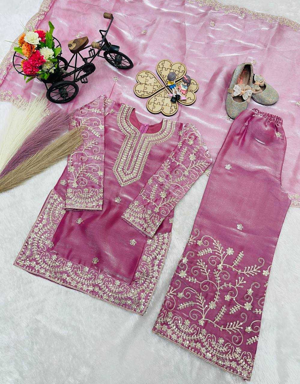YNF Wholesale Pure Silk Kids Sharara RIN234 244 | Surat Manufacturer